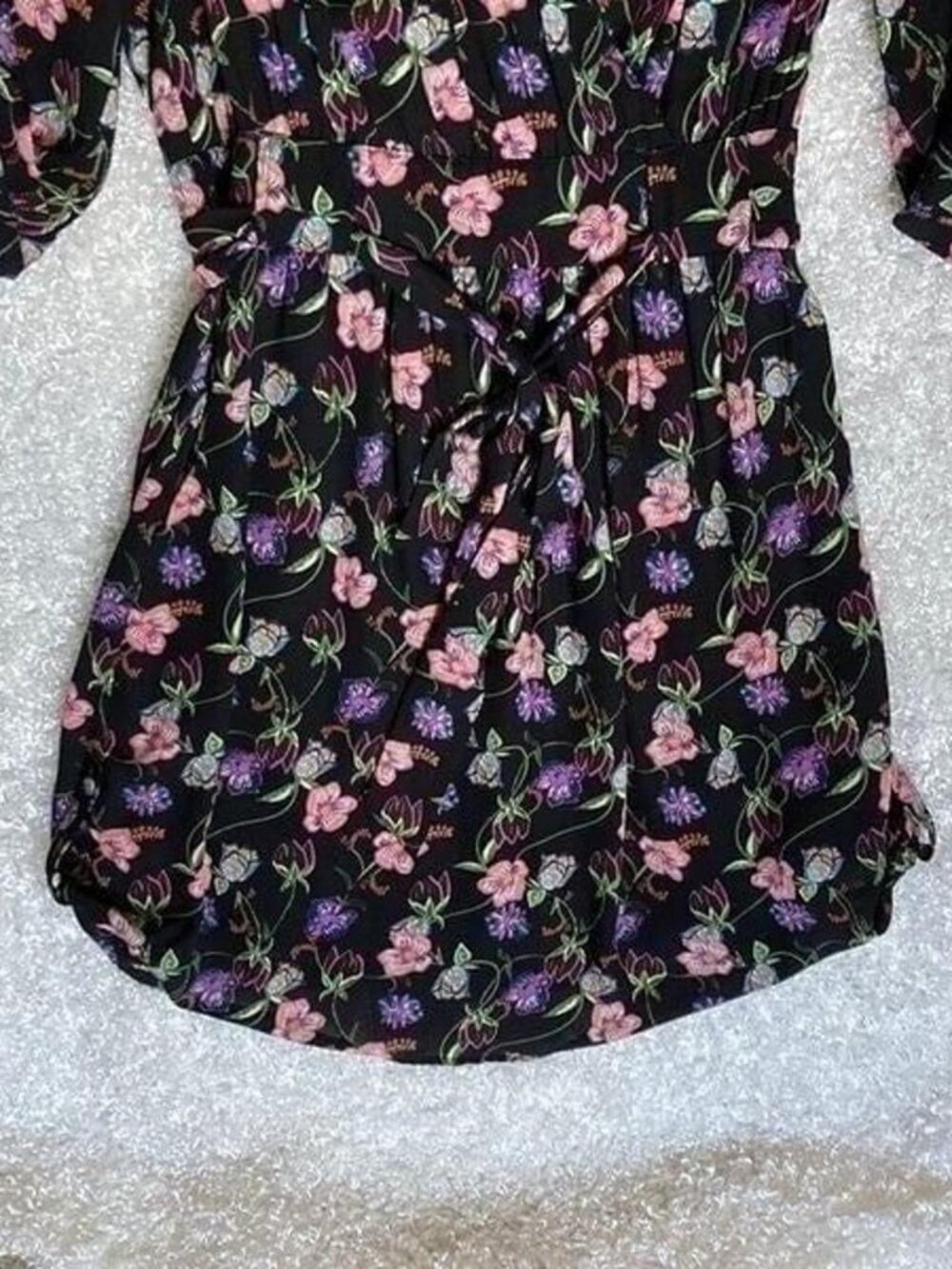 Surplice Belted Shirt Dress